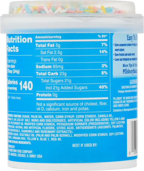 Pillsbury Funfetti Vanilla Frosting 15.6 OZ