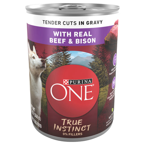 Purina One SmartBlend True Instinct with Real Beef & Bison Adult Dog Food 13 oz
