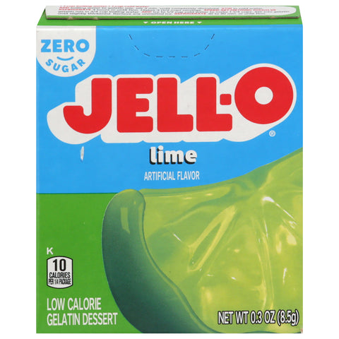 Jell-O Mix Gelatin Sugar Free Lime - 0.3 OZ 24 Pack