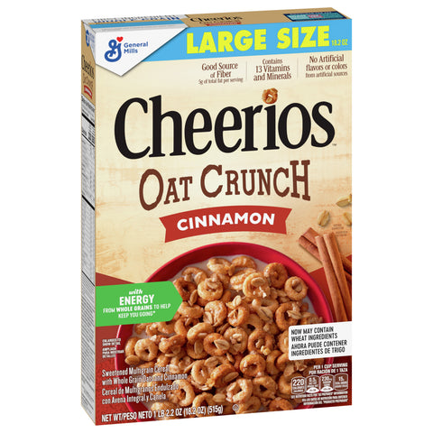 General Mills Cheerios Oat Crunch Cinnamon 18.2 OZ