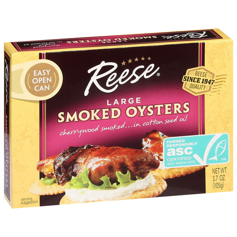 Reese Large Smoked Oysters 3.7 OZ