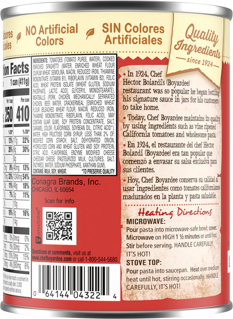 Chef Boyardee Spaghetti And Meat Pasta Can  14.5 OZ