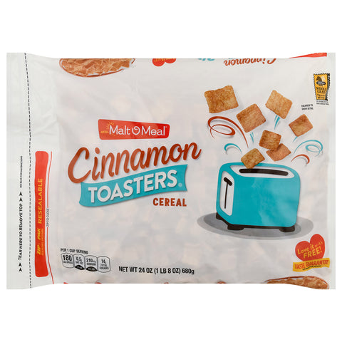 Malt O Meal Toasters Cinnamon Cereal Family Size 24 oz - 6 Pack