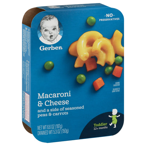 Gerber Graduates Lil Entrees Macaroni & Cheese With Seasoned Peas & Carrots 6.6 OZ