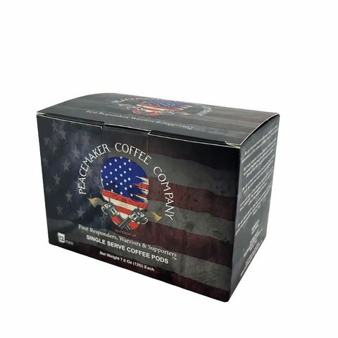 Peacemaker Coffee Company Dark Roast Coffee Pods 12 count - 7 OZ 10 Pack