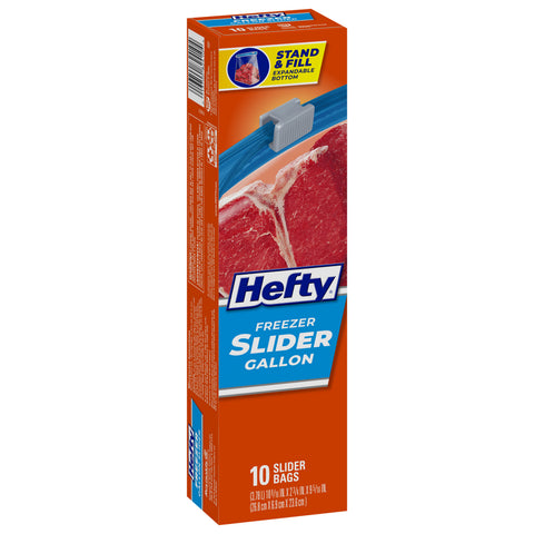 Hefty Slider Freezer Gallon Bag 10 CT