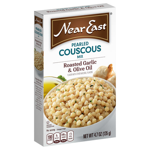 Near East Pearled Roasted Garlic and Olive Oil Couscous Mix 4.7 OZ