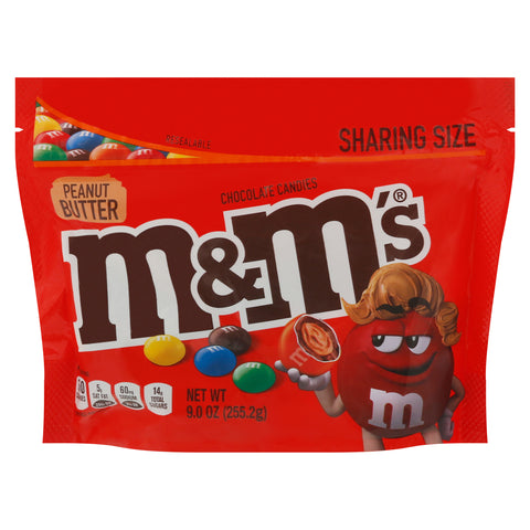 M&M's Peanut Butter Chocolate Candies Sharing Size 9.0 oz - 8 Pack