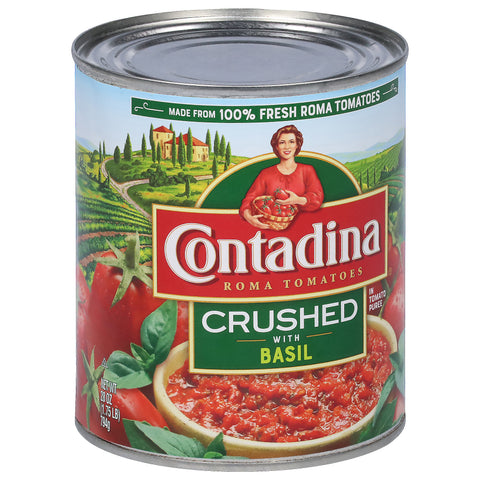 Contadina Roma Tomatoes Crushed with Basil 28 OZ