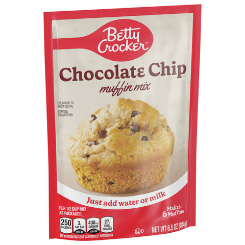 Betty Crocker Muffin Mix Chocolate Chip Pouch 6.5 OZ