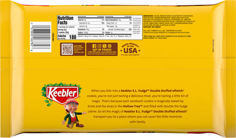 Keebler E.L. Fudge Elfwich Double Fudge Cookies 16.9oz / 479g