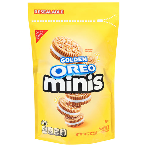 Oreo Minis Golden Sandwich Cookies 8 oz - 12 Pack