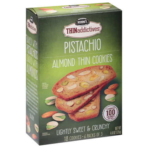 Nonni's Biscotti Thins Pistachio Almond 4.4 OZ