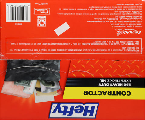 Hefty 55 Gallon Heavy Duty Contractor Clean-Up Bags 16 ea