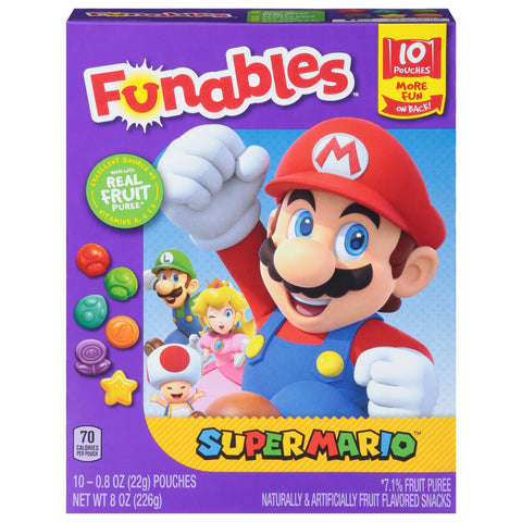 Funables Fruit Snacks Super Mario 8 OZ