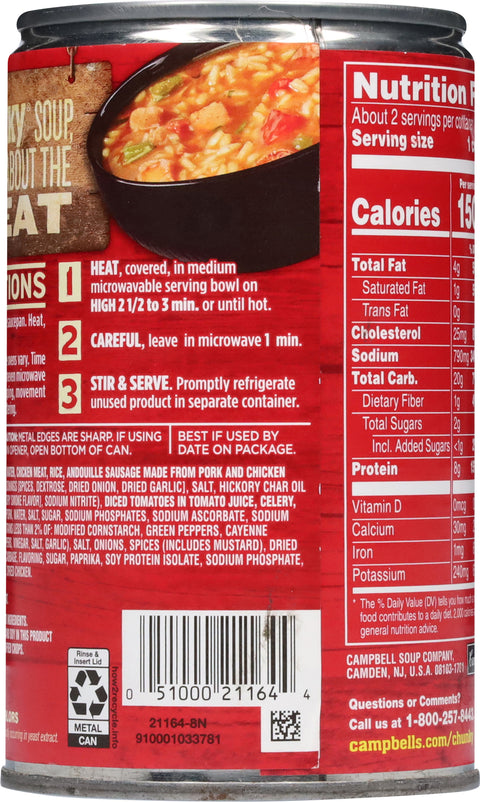 Campbell's Chunky Jambalaya Soup 18.6 OZ