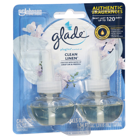 Glade Plug In Clean Linen Twin Pack 1.34 FZ