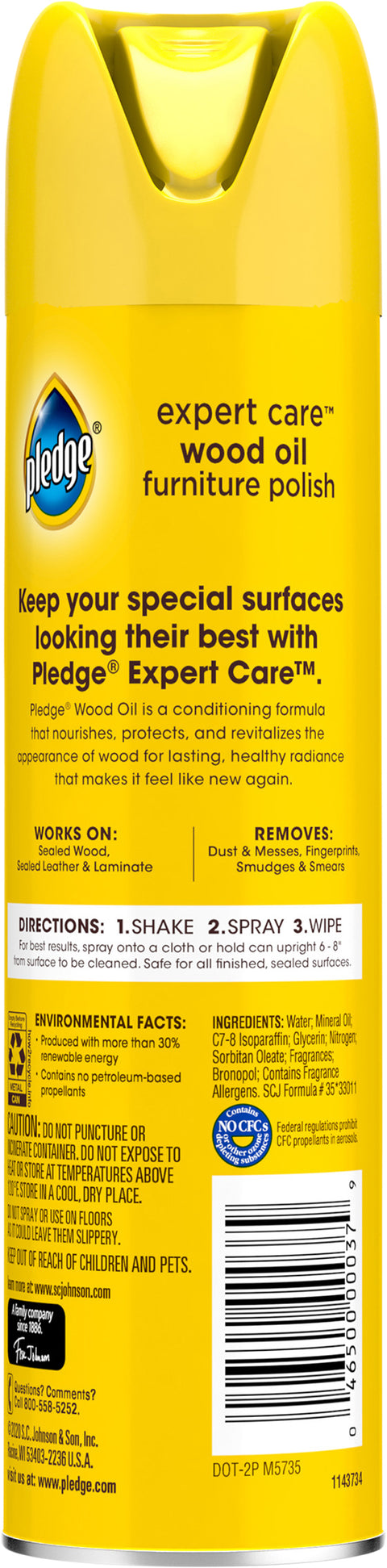 Pledge Amber & Argan Furniture Polish 9.7 OZ