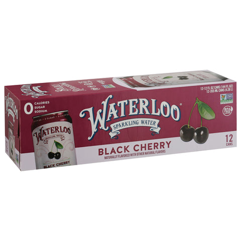 Waterloo Black Cherry Sparkling Water 144 FZ