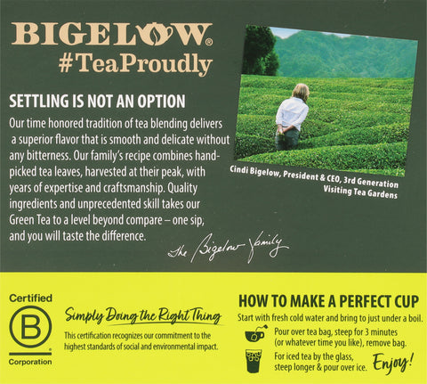 Bigelow Organic Green Tea 40 CT