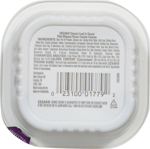Cesar Dog Food Can Filet Mignon Flavor In Sauce 3.5 OZ