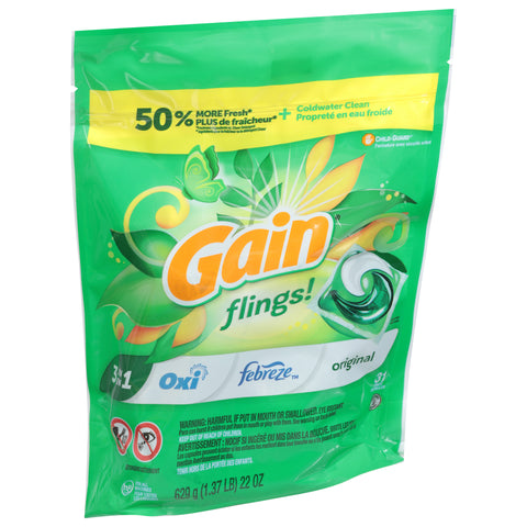 Gain Flings! 3 in 1 Original Detergent 31 Pacs