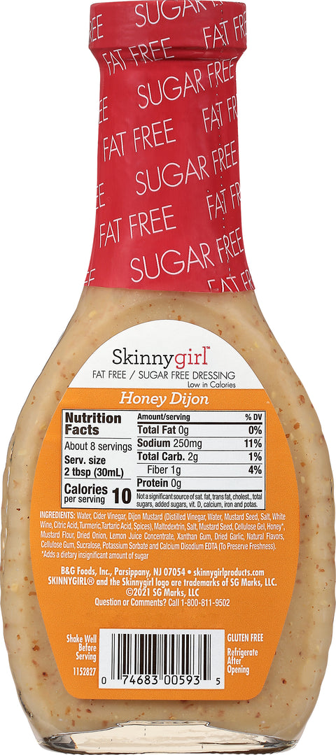 Skinny Girl Dressing Fat Free/Sugar Free Honey Dijon 8 FZ