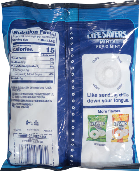Lifesavers Mints Pep-O-Mint 6.25 OZ