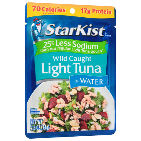 Starkist Tuna Pouch Low Sodium Wild Caught Light Tuna in Water 2.6 OZ