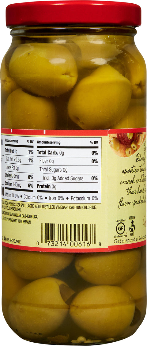 Mezzetta Olives Jalapeno Stuffed 10 OZ
