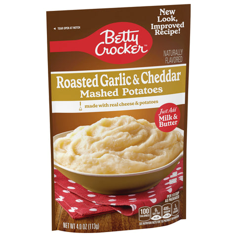 Betty Crocker Roasted Garlic & Cheddar Mashed Potatoes 4 OZ