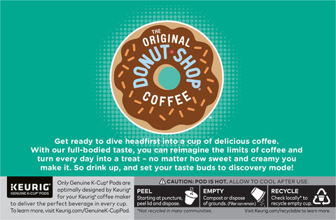 The Original Donut Shop Decaf Keurig Single-Serve K-Cup Pods, Medium Roast Coffee, 10 Count