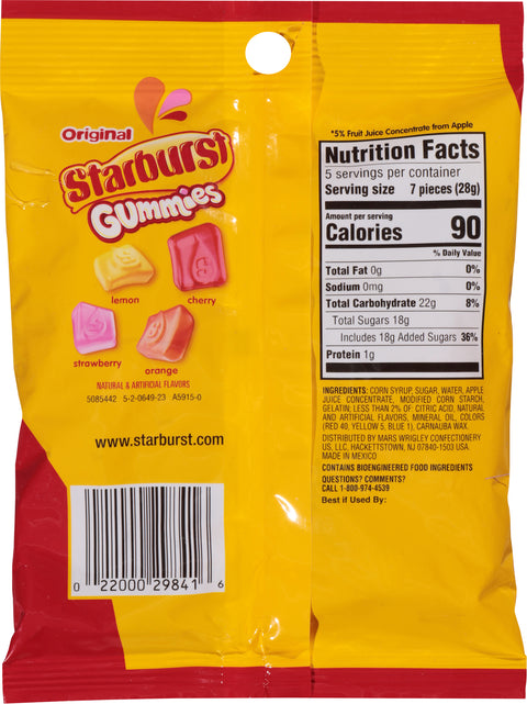 Starburst Original Gummy Candy 5 oz