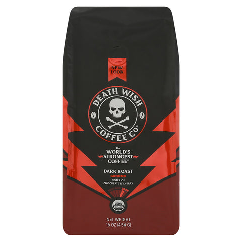 Death Wish Organic Ground Coffee 16 OZ