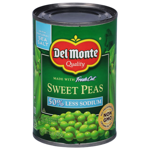 Del Monte Vegetables Fresh Cut Sweet Peas Low Salt 15 OZ