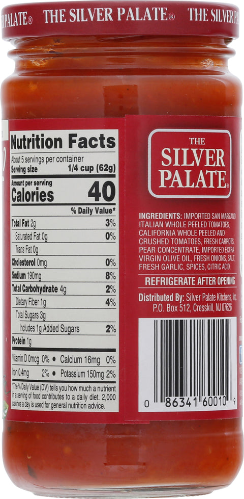The Silver Palate Pizza Sauce Low Sodium 12 OZ