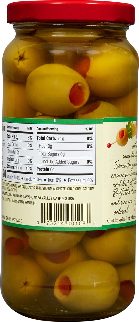 Mezzetta Olives Spanish Colossal Queen 10 OZ