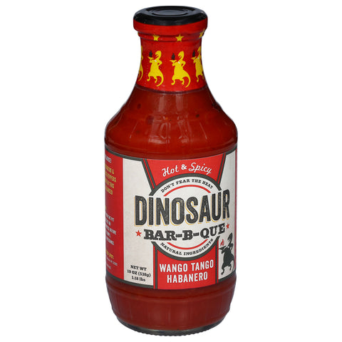 Dinosaur Gluten Free Wango Tango Habanero Hot BBQ Sauce 19 OZ