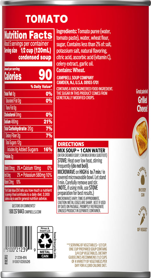 Campbell's Red & White Family Size Tomato 23.2 OZ