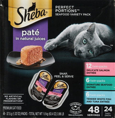 Sheba Perfect Portions Pate Premium Assorted Cat Food 48