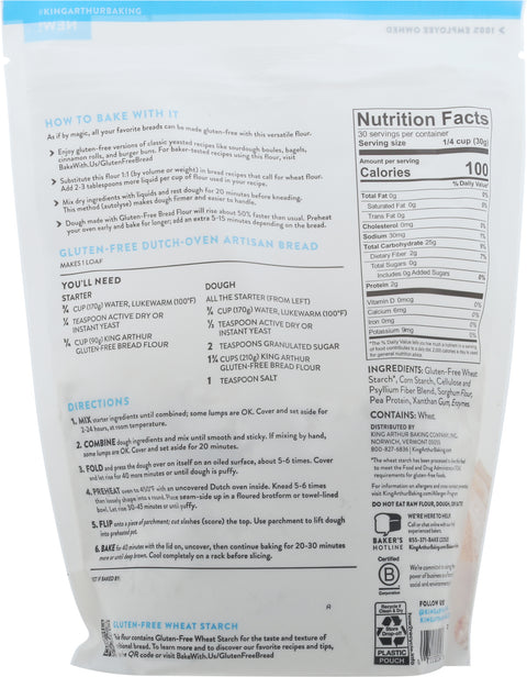 King Arthur Baking Company Gluten-Free Bread Flour 32 oz