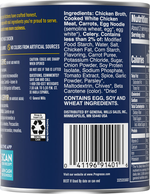 Progresso Rich & Hearty Soup Chicken & Homestyle Noodles 19 OZ