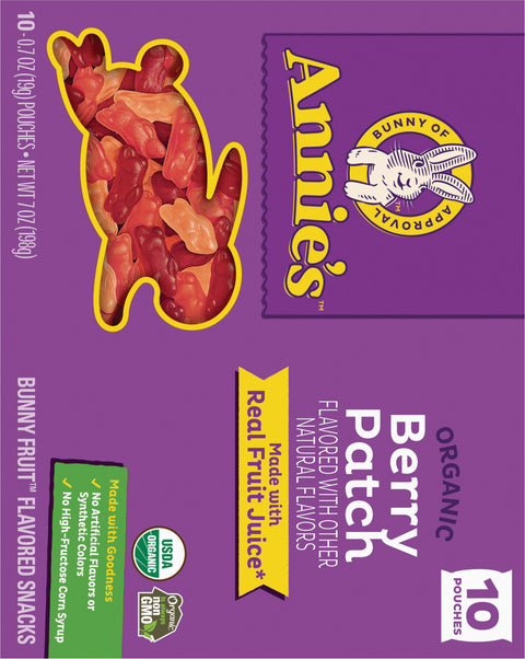 Annies Organic Berry Patch Bunny Fruit Flavored Snacks 7 OZ