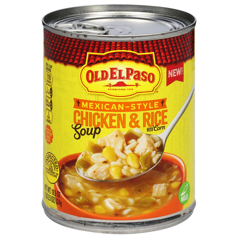 Old El Paso Mexican-Style Mild Chicken & Rice with Corn Soup 18.5 oz - 12 Pack