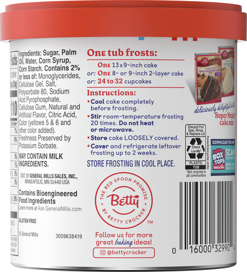 Betty Crocker Whipped Butter Cream Frost Cake Mix 12 OZ