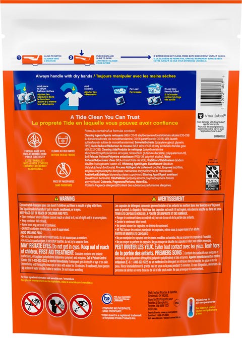 Tide Power PODs 2-in-1 Laundry Detergent Pods with Downy Soft Boosters, 18 Count, Lasting Freshness with April Fresh Scent