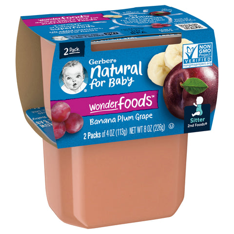 Gerber 2nd Foods Banana Plum Grape 8 OZ