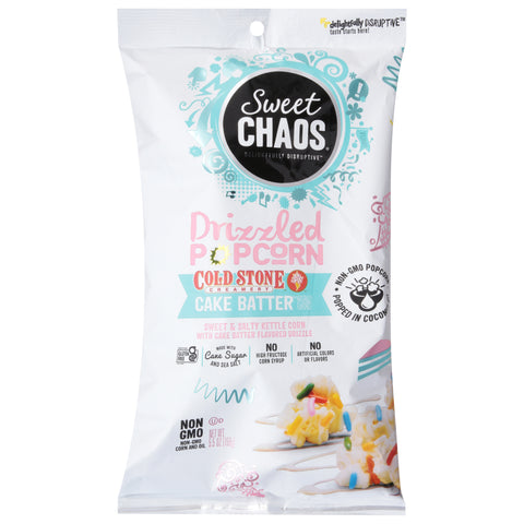Sweet Chaos Drizzled Cake Batter Popcorn 5.5 oz - 12 Pack