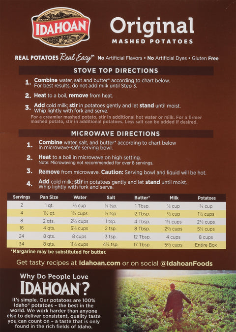 Idahoan Original Mashed Potatoes Value Size 26.2 oz