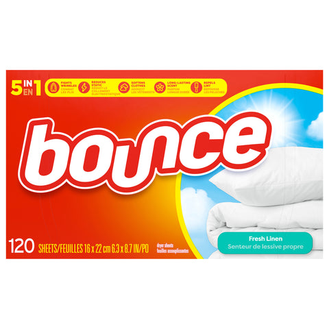 Bounce Fresh Linen 4 In 1 Fabric Sheets 120 CT